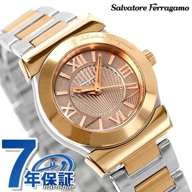 Salvatore Ferragamo - サルヴァトーレ・フェラガモ 腕時計 ヴェガ 27mm クオーツ FI5040015Salvatore Ferragamo ブラウンxシルバー/ピンクゴールド