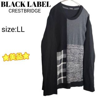 ブラックレーベルクレストブリッジ(BLACK LABEL CRESTBRIDGE)の☆美品☆ BLACK LABEL CRESTBRIDGE 長袖カットソー LL(Tシャツ/カットソー(七分/長袖))