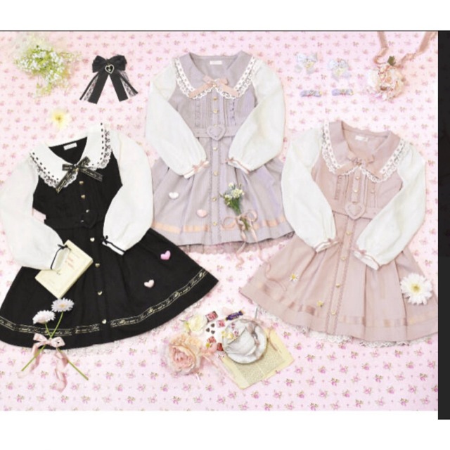 クリアランス セール LIZLISA ピンストライプワンピース ピンク 量産型