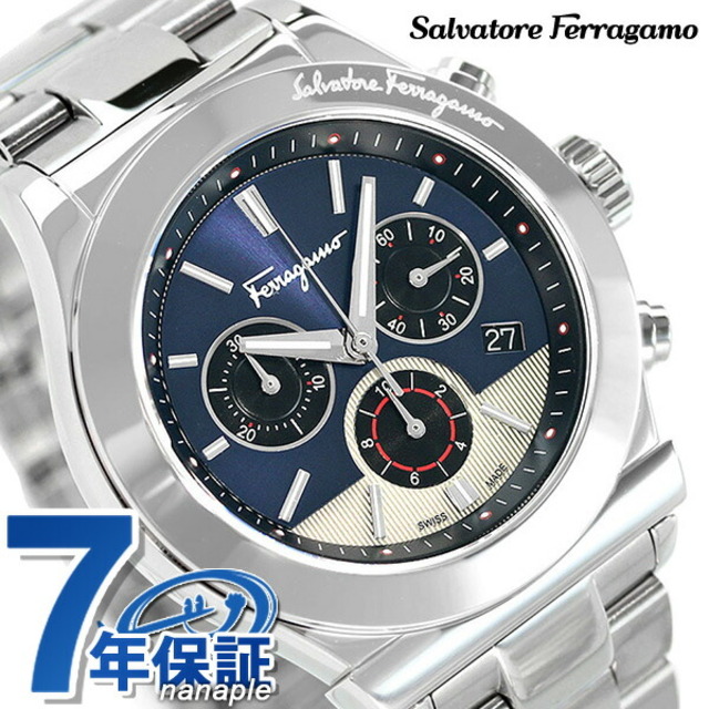 Salvatore Ferragamo - サルヴァトーレ・フェラガモ 腕時計 1898 42mm クオーツ（Ronda 5040D） SFFM01320Salvatore Ferragamo ブルーxシルバー