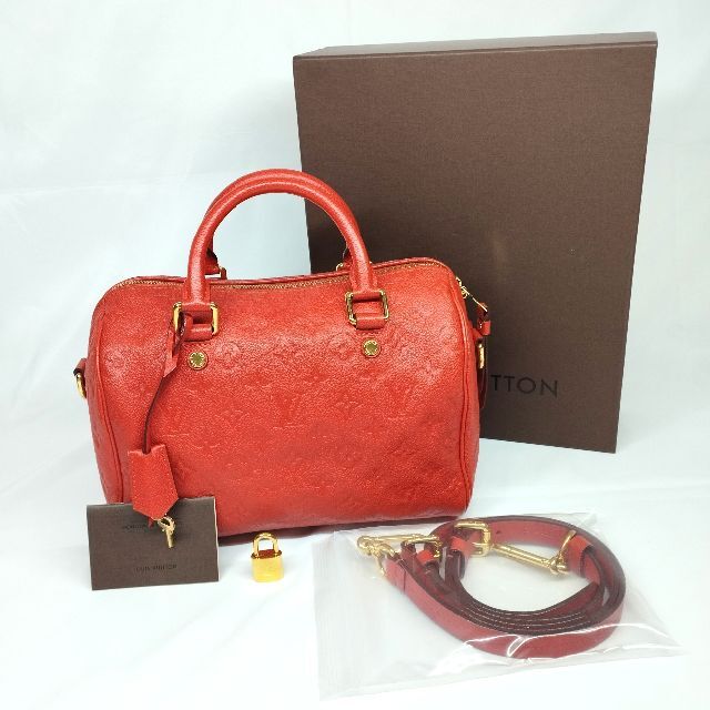 何でも揃う LOUIS VUITTON - 【美品級】ルイ・ヴィトン アンプラント スピーディ25 バンドリエール オレンジ ハンドバッグ 何でも揃う LOUIS VUITTON - 【美品級】ルイ・ヴィトン アンプラント スピーディ25 バンドリエール オレンジ ハンドバッグ