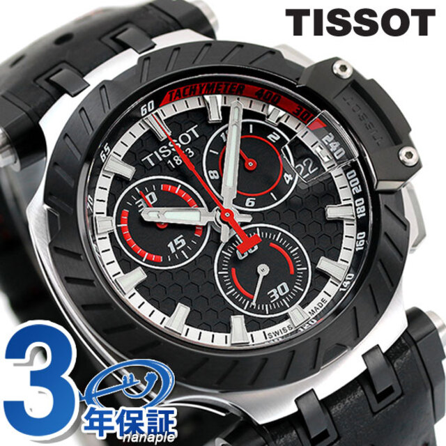 種類豊富な品揃え ティソ - TISSOT 腕時計 ブラックxブラック T115.417.27.051.01TISSOT クオーツ 限定モデル 2020 MotoGP T-レース 腕時計(アナログ)