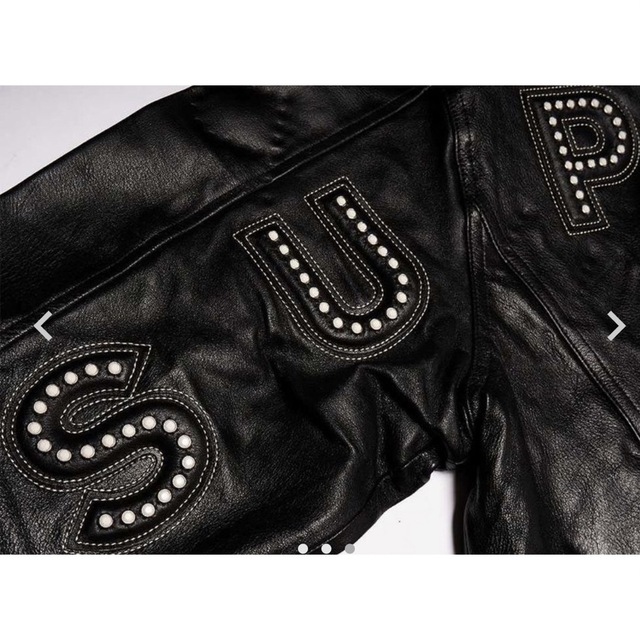 Supreme Studded Arc Logo Leather Jacket