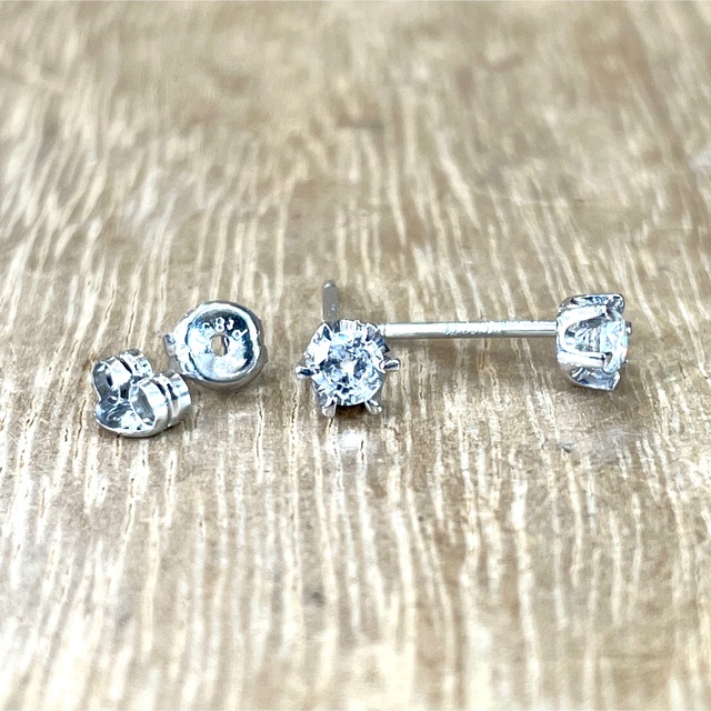 ジュエリーマキ Pt850 ダイヤ 0.24ct ピアス 0.86g M1076