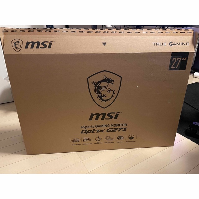 msi Optix G271 ゲーミングモニター 144hz 1ms 27インチ