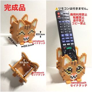 seinatouchアイロンビーズ完成品猫の顔のペン立て④オーダー可能(雑貨)