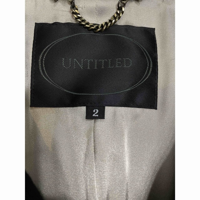 UNTITLED(アンタイトル)の【極美品】UNTITLED アンタイトル コート　ブラック レディースのジャケット/アウター(ロングコート)の商品写真