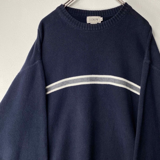 90’s J.Crew コットンニット XL ネイビー EPOCH購入