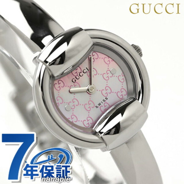 Gucci - グッチ 腕時計 1400 クオーツ YA014513GUCCI ピンクシェルxシルバー