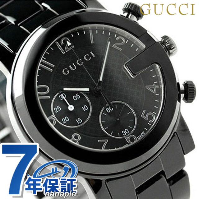 Gucci - グッチ 腕時計 クオーツ YA101352GUCCI ブラックxブラック