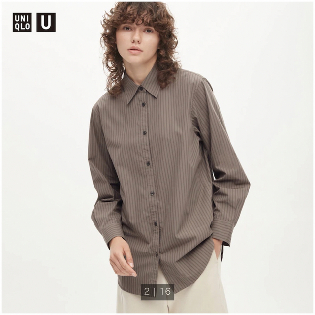 UNIQLO(ユニクロ)のUNIQLO U / オーバーサイズシャツ　L レディースのトップス(シャツ/ブラウス(長袖/七分))の商品写真