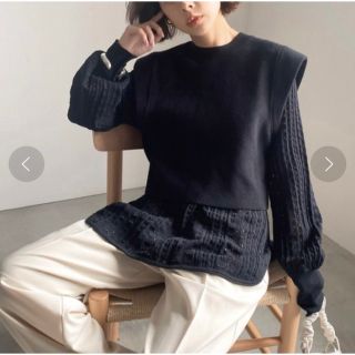 アメリヴィンテージ(Ameri VINTAGE)の【美品】AMERI LAYERED OVER SHOULDER KNIT(ニット/セーター)