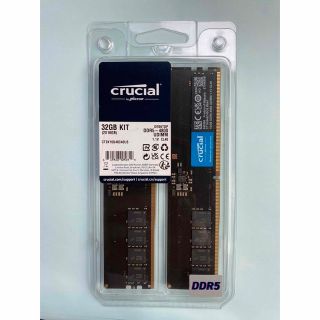 クルーシャル デスクトップ用メモリ 16GBx2 DDR5-4800 新品未使用(PCパーツ)