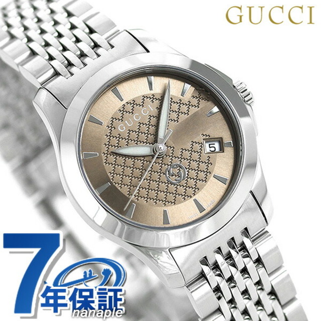 Gucci - グッチ 腕時計 Gタイムレス 28mm クオーツ YA1265007GUCCI ブラウンxシルバー