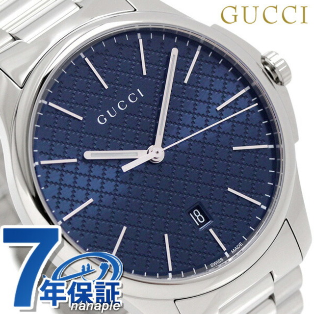 Gucci - グッチ 腕時計 Gタイムレス クオーツ YA126316GUCCI ブルーxシルバー