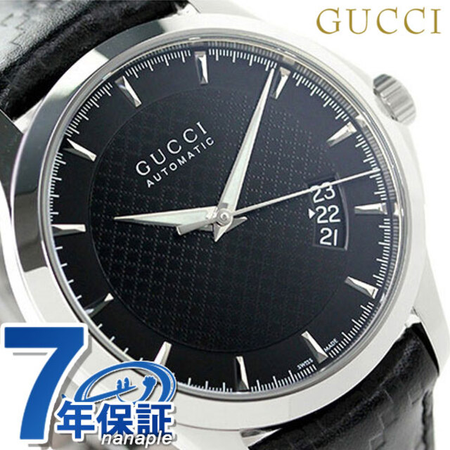 Gucci - グッチ 腕時計 Gタイムレス 自動巻き YA126413GUCCI ブラックxブラック