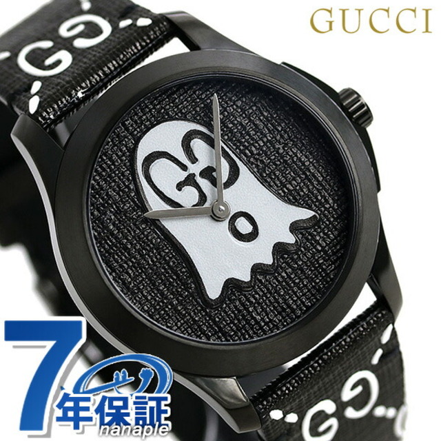 【ファッション通販】 ゴースト Gタイムレス 腕時計 グッチ - Gucci 40mm ブラック/ホワイトxブラック/ホワイト YA1264018GUCCI クオーツ 腕時計(アナログ)