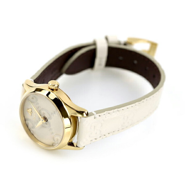 予約受付中】 GUCCI 腕時計 G-TIMELESS ホワイトレザー 27mm