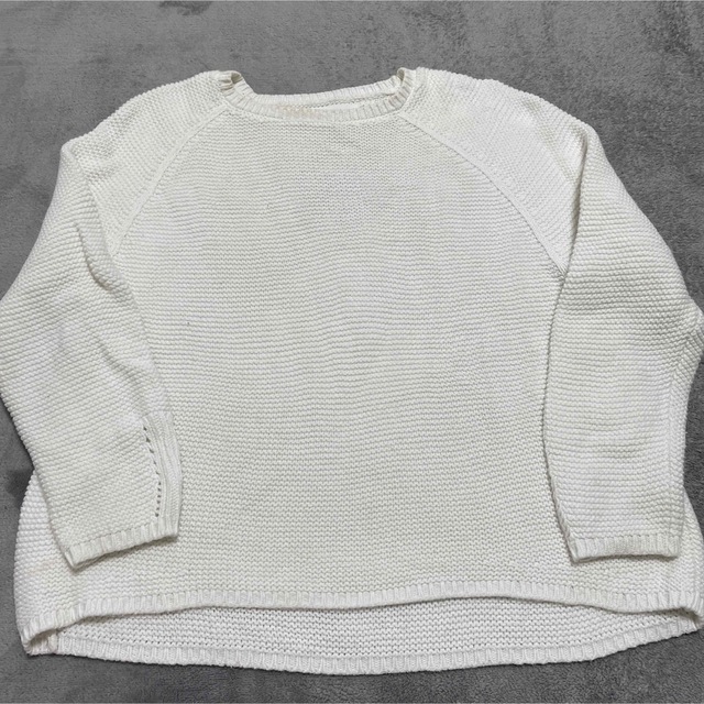 ZARA KIDS(ザラキッズ)のZARA キッズ　鍵網ニット　134 白　ホワイト キッズ/ベビー/マタニティのキッズ服女の子用(90cm~)(ニット)の商品写真