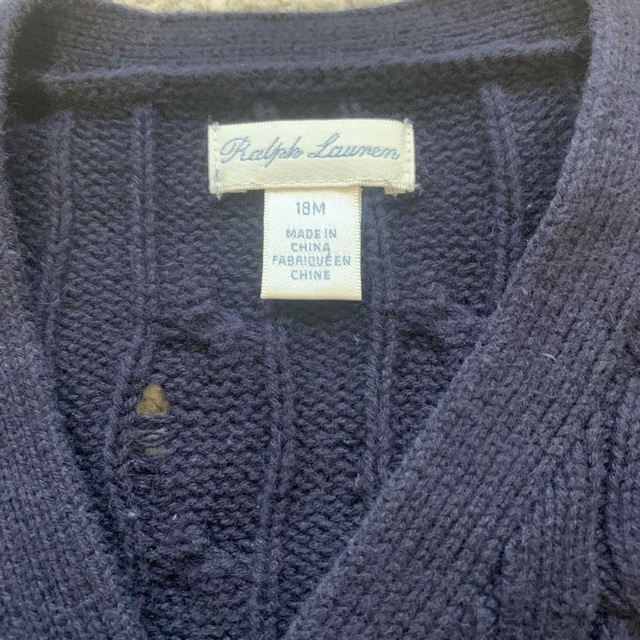 Ralph Lauren(ラルフローレン)のラルフローレン　baby ケーブルニットカーディガン キッズ/ベビー/マタニティのベビー服(~85cm)(カーディガン/ボレロ)の商品写真