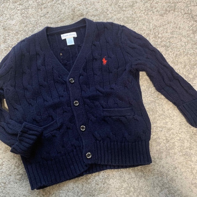 Ralph Lauren(ラルフローレン)のラルフローレン　baby ケーブルニットカーディガン キッズ/ベビー/マタニティのベビー服(~85cm)(カーディガン/ボレロ)の商品写真