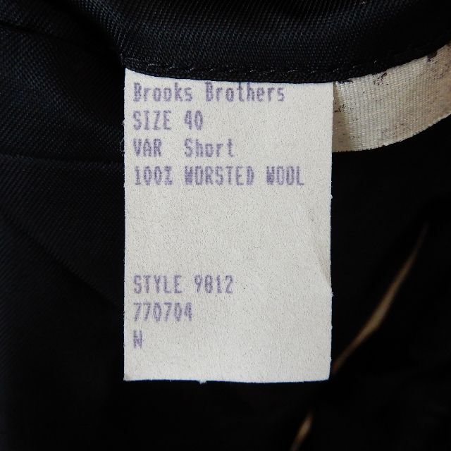 テーラードジャケットBrooks Brothers Jacket 40 Short USA