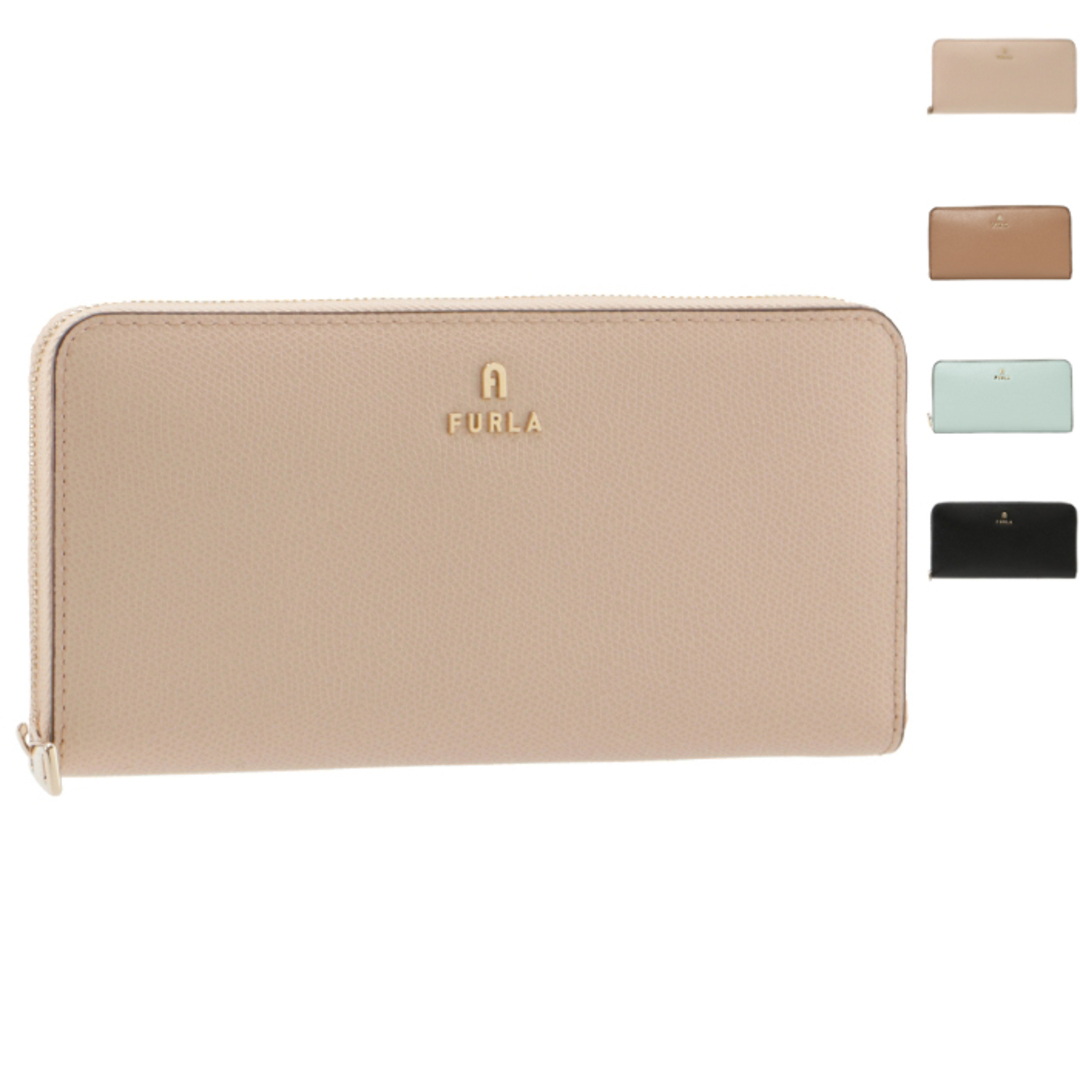❤純国産/日本製❤ フルラ FURLA 長財布 カメリア CAMELIA ラウンド