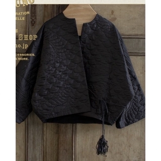 H.P.FRANCE - towavase silk 刺繍　キルトジャケット