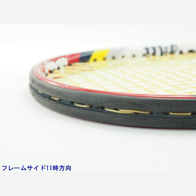 320ｇ張り上げガット状態テニスラケット ウィルソン スティーム プロ 95 2012年モデル【トップバンパー割れ有り】 (L2)WILSON STEAM PRO 95 2012