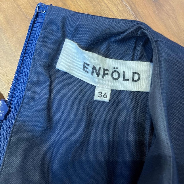ENFOLD(エンフォルド)のENFOLDエンフォルド　コクーンワンピース　36 レディースのワンピース(ひざ丈ワンピース)の商品写真