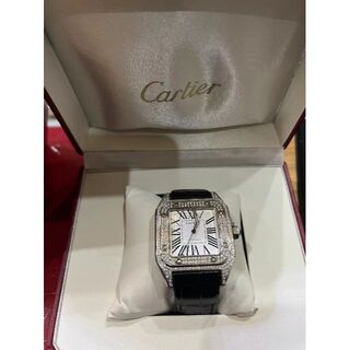 Cartier - カルティエ　サントス100LM ベゼル天然SSダイヤ メンズ 天然アフターダイヤ