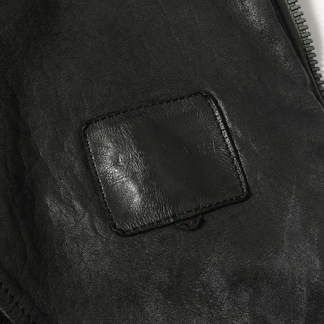 BACKLASH イサムカタヤマ バックラッシュ ジャケット ハイネック ジップ レザージャケット SCREAMING JAY LAYERD BLOUSON シングル ライダース ブルゾン アウター ブラック 黒 M【メンズ】 3