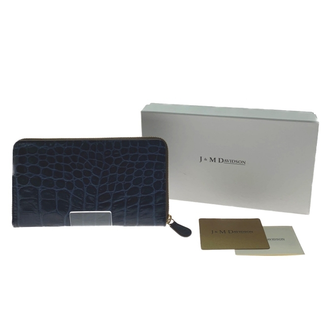 ▽▽Ju0026M DAVIDSON ニューサイズLジップウォレット ネイビー-