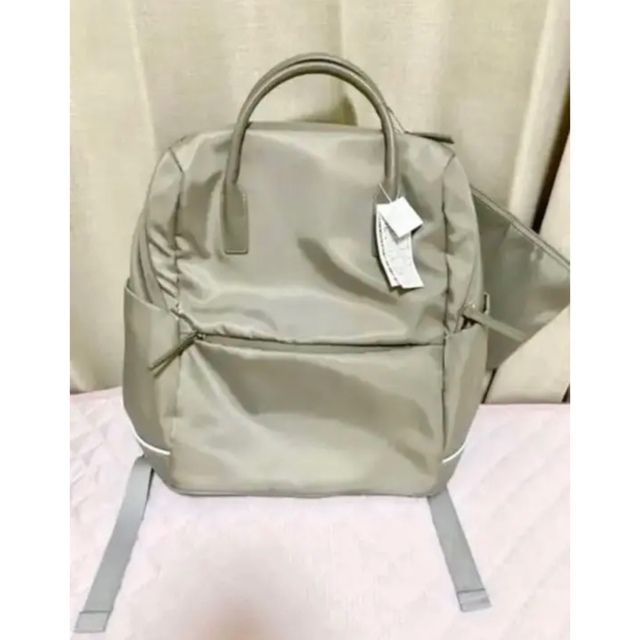 完売 KEYUKA ケユカ 撥水 リュック 抗菌ポーチ付き グレージュ 新品