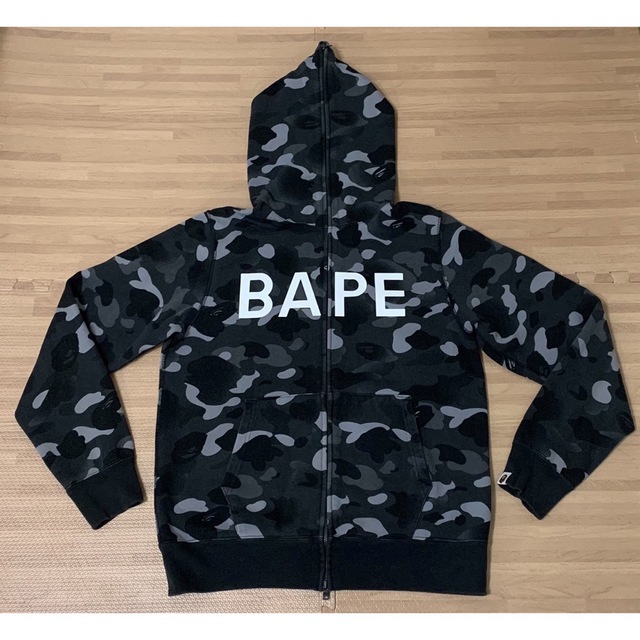 ★激レア★ APE BAPE ロゴ パーカー ブラック L スウェット