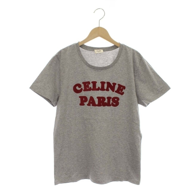 celine(セリーヌ)のセリーヌ CELINE フロックロゴTシャツ 2X3097041 M グレー レディースのトップス(Tシャツ(半袖/袖なし))の商品写真