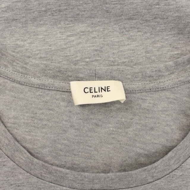 セリーヌ CELINE フロックロゴTシャツ 2X3097041 M グレー