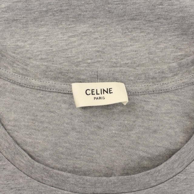 celine(セリーヌ)のセリーヌ CELINE フロックロゴTシャツ 2X3097041 M グレー レディースのトップス(Tシャツ(半袖/袖なし))の商品写真