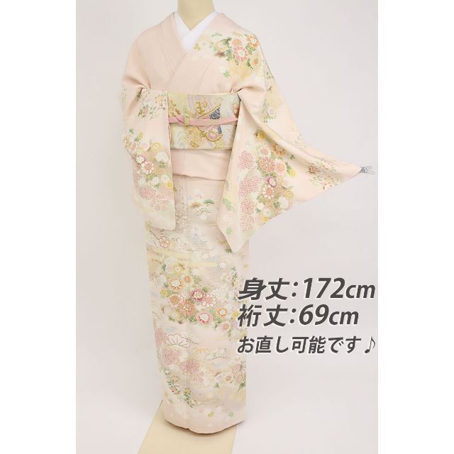 クラシカルレインボーハッピーバード 【極美品】訪問着 夏絽 正絹 清楚