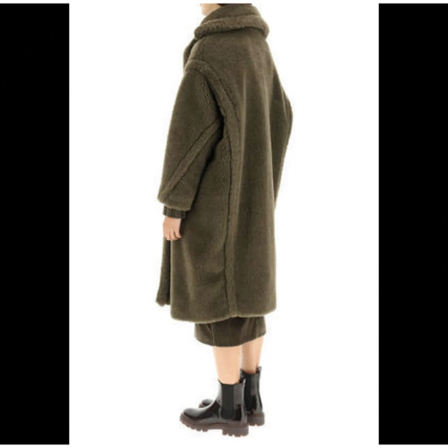 美品 max mara テディベアコート テディベアアイコンコート カーキ