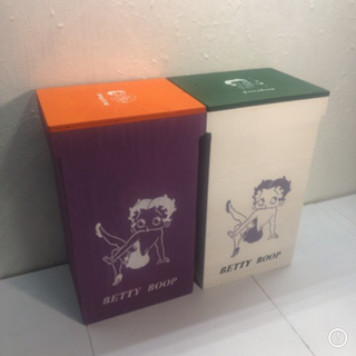 DUST BOX ゴミ箱 Betty Boop 💜 2点セット.ᐟ‪‪.ᐟ(ごみ箱)