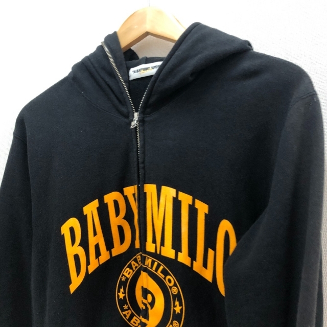 A BATHING APE(アベイシングエイプ)の□□A BATHING APE アベイシングエイプ メンズ パーカー ジップパーカー BABY MILO SIZE M ブラック メンズのトップス(パーカー)の商品写真