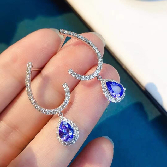 開店記念セール！ 天然タンザナイト ダイヤ ピアス 1.33ct k18 ...