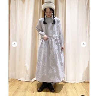 TSUHARU by Samansa Mos2 - TSUHARU チェック織りレース刺繍ワンピース