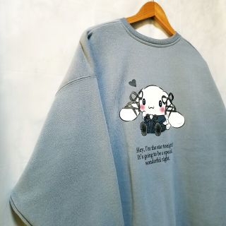 サンリオ(サンリオ)のSANRIO　シナモンロール　新品　裏起毛　トレーナー　4L　淡青色(トレーナー/スウェット)