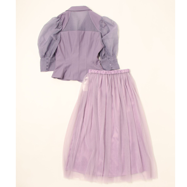 PEPLUM LINE CHIFFON SKIRT SET DRESS www.krzysztofbialy.com