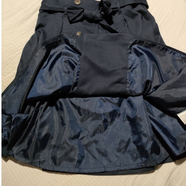 しまむら(シマムラ)の美品　しまむら　ハイウエスト　スカート　ネイビー　紺 レディースのスカート(ひざ丈スカート)の商品写真
