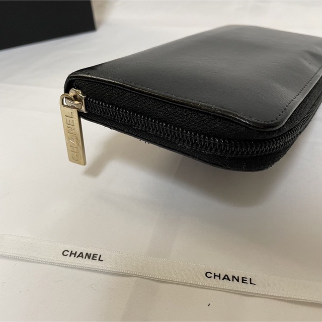 CHANEL シャネル デカココ レザー ラウンドファスナー 長財布 黒 | www