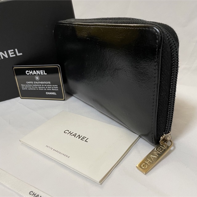 CHANEL シャネル デカココ レザー ラウンドファスナー 長財布 黒 | www