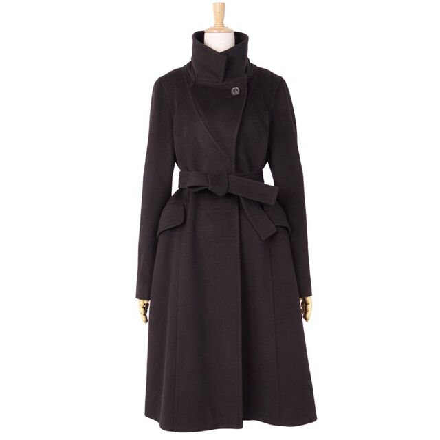 美品 セリーヌ CELINE コート ベルト付き チェスターコート ロングコート ウール アウター レディース フランス製 40(M相当) ブラウン 美品 セリーヌ CELINE コート ベルト付き チェスターコート ロングコート ウール アウター レディース フランス製 40(M相当) ブラウン
